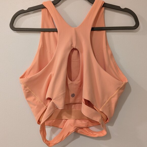 Athleta Conscious Crop Cut Out L D-DD Large Peach EUC - Picture 2 of 4